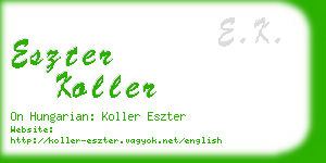 eszter koller business card